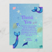Zeemeermin bedankkaart | Onder de zee (Voorkant / Achterkant)