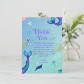 Zeemeermin bedankkaart | Onder de zee (Staand voorkant)