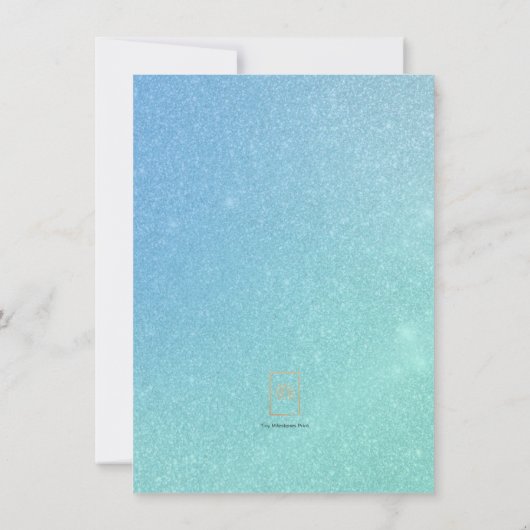 Zeemeermin bedankkaart | Onder de zee (Achterkant)