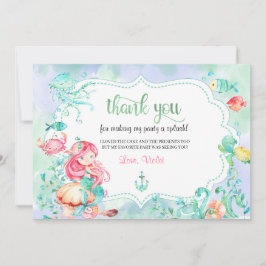 Zeemeermin Bedankkaart Onder De Zee