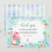 Zeemeermin Bedankkaart Onder De Zee (Voorkant / Achterkant)