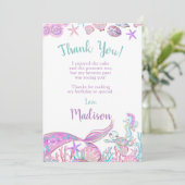 Zeemeermin bedankkaartjes kaart (Staand voorkant)