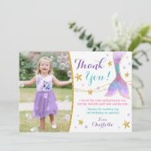 Zeemeermin bedankpas - onder het Zee Dank u Bedankkaart (Staand voorkant)