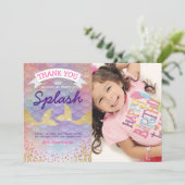 Zeemeermin bedankt Verjaardag (Staand voorkant)