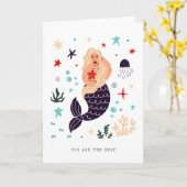 Zeemeermin Bericht | Blanco Kaart (Gele Bloem)