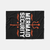 Zeemeermin Beveiliging Grappig Papa Zeemeermin Fam Fleece Deken (Voorkant (Horizontaal))