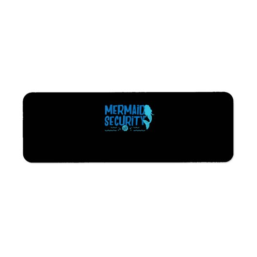 Zeemeermin Beveiliging - Grappig Zwemcadeau Etiket (Voorkant)