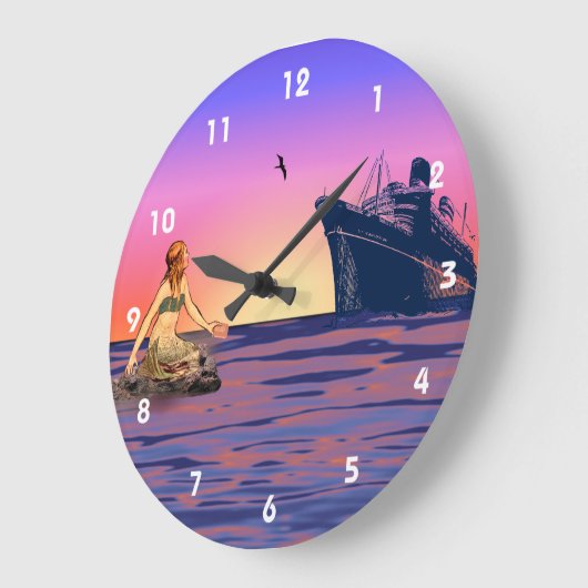 Zeemeermin bij zonsondergang grote klok (Hoek)