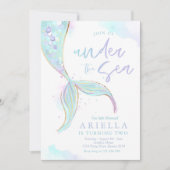 Zeemeermin Birthday Party under the Zee Mermaid Pa Kaart (Voorkant)