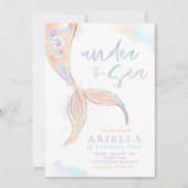 Zeemeermin Birthday Party under the Zee Mermaid Pa Kaart (Voorkant)