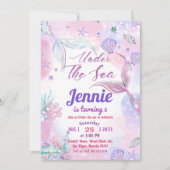 Zeemeermin Birthday Party under the Zee Party Kaart (Voorkant)