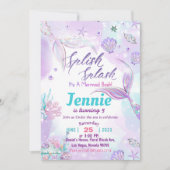 Zeemeermin Birthday Party under the Zee Party Kaart (Voorkant)