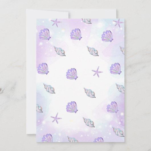 Zeemeermin Birthday Party under the Zee Party Kaart (Achterkant)