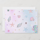 Zeemeermin Birthday Party under the Zee Party Kaart (Achterkant)