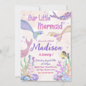 Zeemeermin Birthday Party under the Zee Party Kaart (Voorkant)