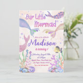 Zeemeermin Birthday Party under the Zee Party Kaart (Staand voorkant)