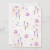 Zeemeermin Birthday Party under the Zee Party Kaart (Achterkant)