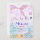 Zeemeermin Birthday Party under the Zee Party Kaart (Voorkant)