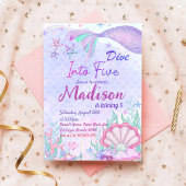 Zeemeermin Birthday Party under the Zee Party Kaart