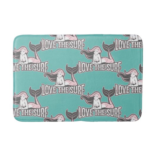 Zeemeermin Blauw Badmat (Voorkant)