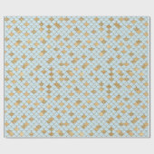 Zeemeermin Blauw Goud Glitter Sparkle Cadeaupapier (Vlak)