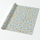 Zeemeermin Blauw Goud Glitter Sparkle Cadeaupapier (Uitgerold)