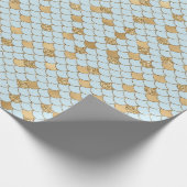 Zeemeermin Blauw Goud Glitter Sparkle Cadeaupapier (Hoek)