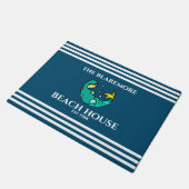 Zeemeermin Blauwe Stenen Naam Staak Deurmat (Schuin)