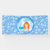 Zeemeermin Blauwe Zeescales Banner (Horizontaal)