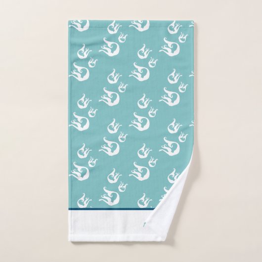 Zeemeermin Blauwgroen Blauw Wit Beach Bath Towel Bad Handdoek (Handdoek)