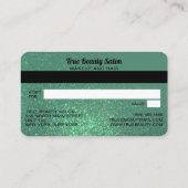 Zeemeermin Blauwgroen Glitter Credit Kaart Cadeaub Visitekaartje (Achterkant)