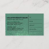 Zeemeermin Blauwgroen Glitter Gradient Cadeaubon Visitekaartje (Achterkant)