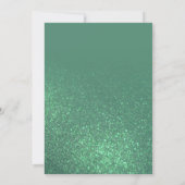 Zeemeermin Blauwgroen Green Sparkly Glitter Ombre  Kaart (Achterkant)