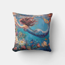 Zeemeermin Bloemen Outdoor Sierkussen