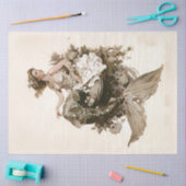  zeemeermin bloemenschilderij tissuepapier (Craft)