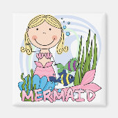 Zeemeermin - Blond Tshirts en geschenken Magneet (Voorkant)