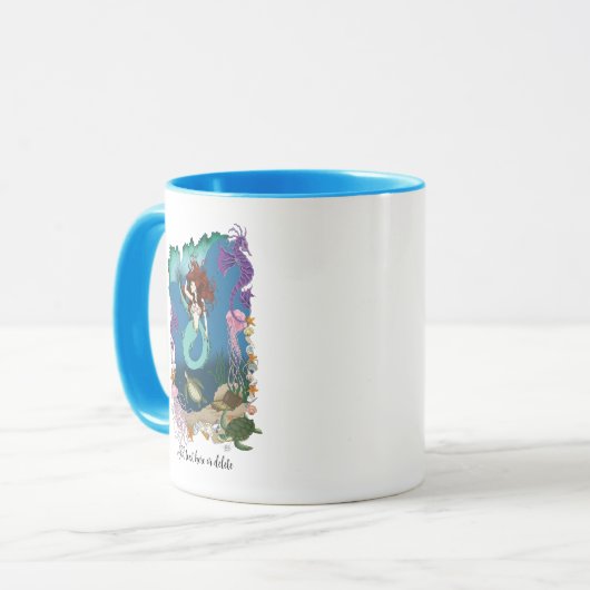 Zeemeermin Blue Fantasy Vrienden Mok (Voorkant links)