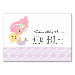 Zeemeermin Boek Aanvraag Kaart Baby shower Lichthu