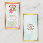 Zeemeermin Boek Verzoek Slaapshell Gouden Parels Informatiekaartje (Voorkant / Achterkant)