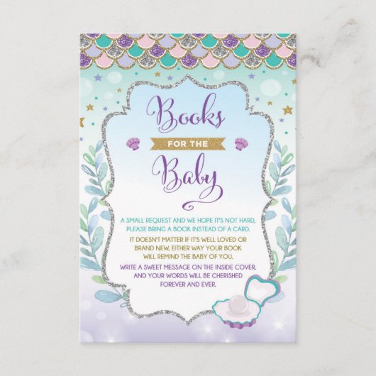 Zeemeermin Breng een Boek Kaart Onder de Zee Meisj (Voorkant)