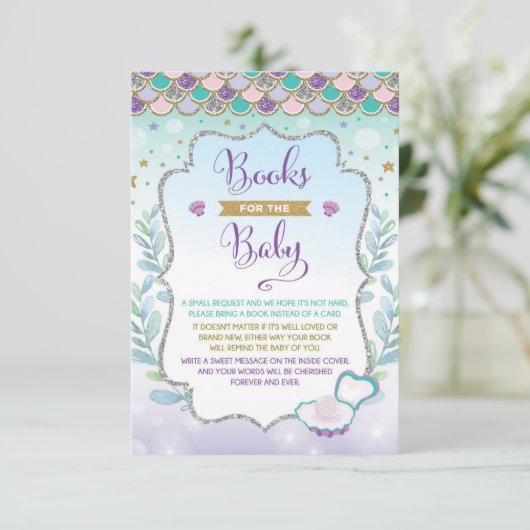 Zeemeermin Breng een Boek Kaart Onder de Zee Meisj (Staand voorkant)