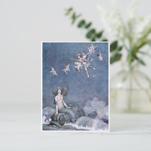 zeemeermin briefkaart (Staand voorkant)