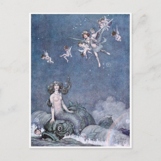 zeemeermin briefkaart (Voorkant)