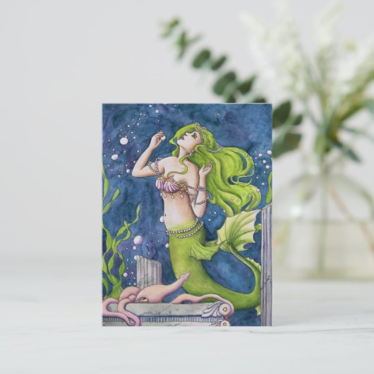 Zeemeermin Briefkaart (Staand voorkant)
