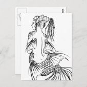 Zeemeermin Briefkaart (Voorkant / Achterkant)