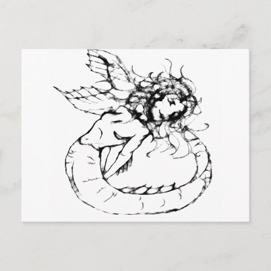 Zeemeermin Briefkaart (Voorkant)