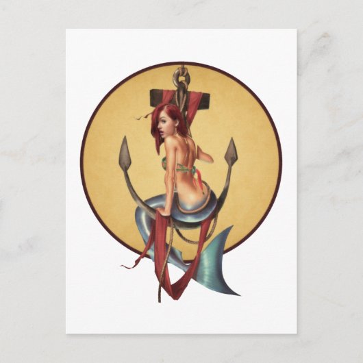 zeemeermin briefkaart (Voorkant)