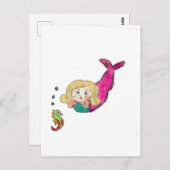 zeemeermin briefkaart (Voorkant / Achterkant)