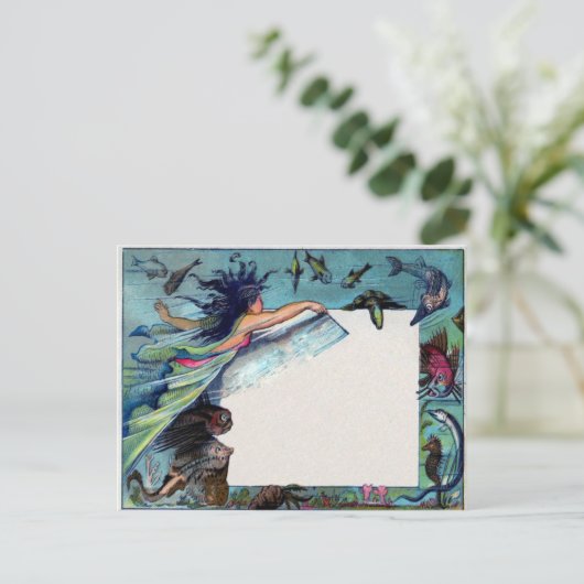Zeemeermin Briefkaart (Staand voorkant)