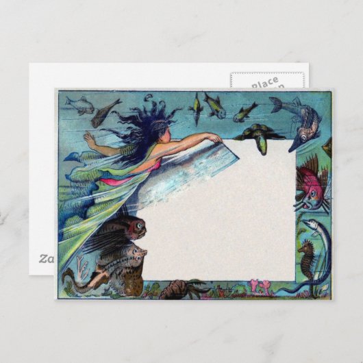 Zeemeermin Briefkaart (Voorkant / Achterkant)